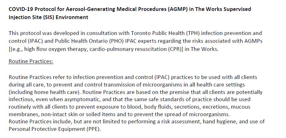 COVID-19 Protocol for Aerosol-Generating Medical Procedures